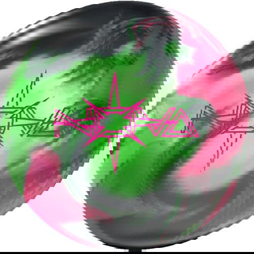 Storm Nova Hot Pink Lime Jet Black Hybrid Bowling Ball - BowlersParadise.com