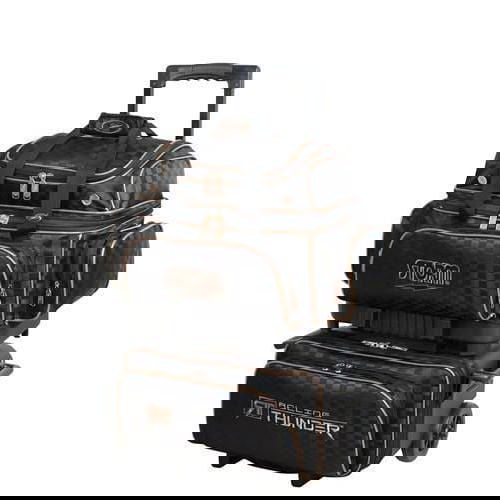 Storm Rolling Thunder 4 Ball Roller Checkered Black Gold Bowling Bag - BowlersParadise.com