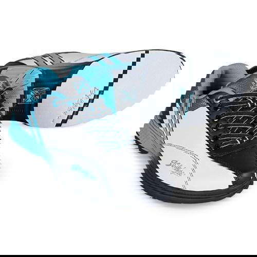 KR Strikeforce Womens Starr White/Black/Teal Right Hand Wide Width Bowling Shoes - BowlersParadise.com
