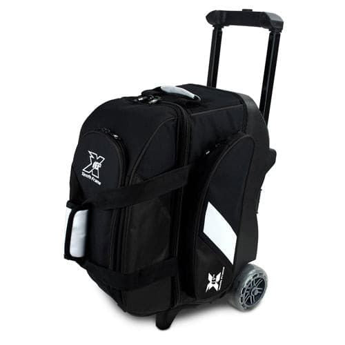Tenth Frame Deluxe Double Roller Bowling Bag Black - BowlersParadise.com