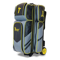 Track Select Triple Roller Grey Yellow Bowling Bag - BowlersParadise.com