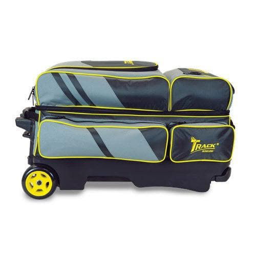 Track Select Triple Roller Grey Yellow Bowling Bag - BowlersParadise.com