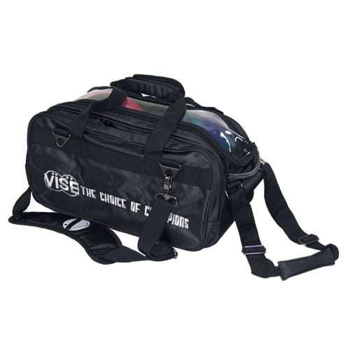 Vise 2 Ball Clear Top Tote Black Bowling Bag - BowlersParadise.com