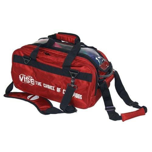Vise 2 Ball Clear Top Tote Red Bowling Bag - BowlersParadise.com