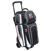 KR Strikeforce Fast Triple Roller Black/White Bowling Bag - BowlersParadise.com