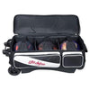 KR Strikeforce Fast Triple Roller Black/White Bowling Bag - BowlersParadise.com