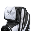 KR Strikeforce Drive Black/White Triple Roller Double Wheel Bowling Bag - BowlersParadise.com