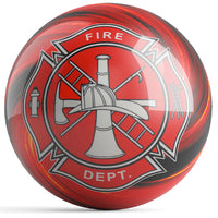 OnTheBallBowling Fire Department Red Bowling Ball