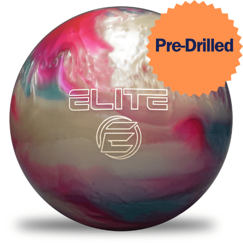 PRE-DRILLED ELITE Star Pink/Sky Blue/White Bowling Ball