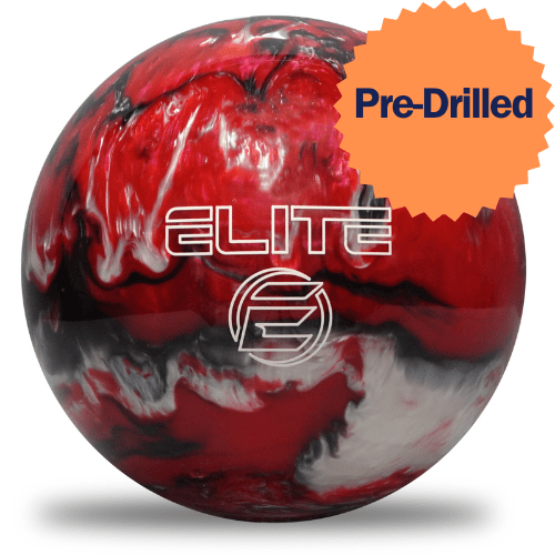 PRE-DRILLED ELITE Star Red/Black/White Bowling Ball
