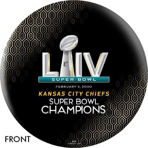 OnTheBallBowling 2020 Super Bowl 54 Champions Kansas City Chiefs Black Bowling Ball-Bowling Ball