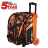 KR Strikeforce Cruiser Scratch Orange Double Roller Bowling Bag.