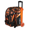 KR Strikeforce Cruiser Scratch Orange Double Roller Bowling Bag.