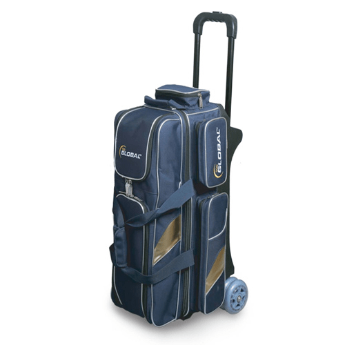 900 Global 3 Ball Deluxe Roller Blue/Gold Bowling Bag