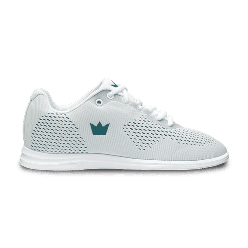 Brunswick Womens Axis White Teal Bowling Shoes.