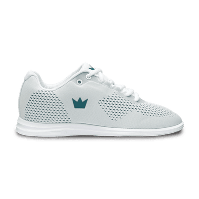 Brunswick Womens Axis White Teal Bowling Shoes.