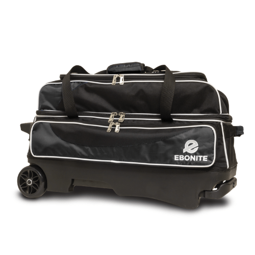 Ebonite Transport 3 Ball Roller Bowling Bag Black