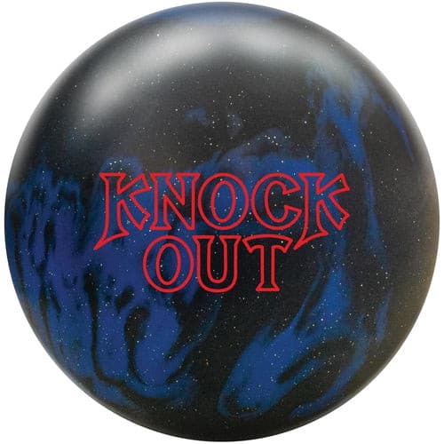 Brunswick Knock Out Solid Black Blue Bowling Ball.