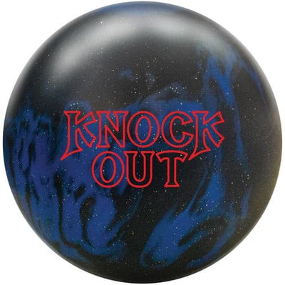 Brunswick Knock Out Solid Black Blue Bowling Ball.
