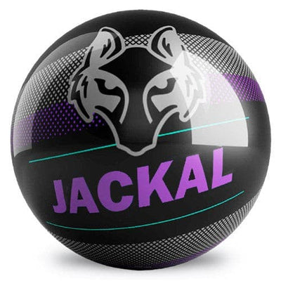 Ontheballbowling Motiv Jackal Pixel Black Purple Spare Bowling Ball.