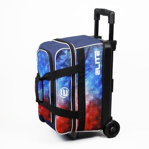 Elite Basic 2 Ball Double Roller Freedom Red/White/Blue Bowling Bag