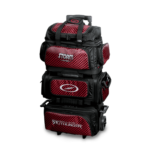 Storm Rolling Thunder 6 Ball Roller Checkered Bowling Bag Red/Black.