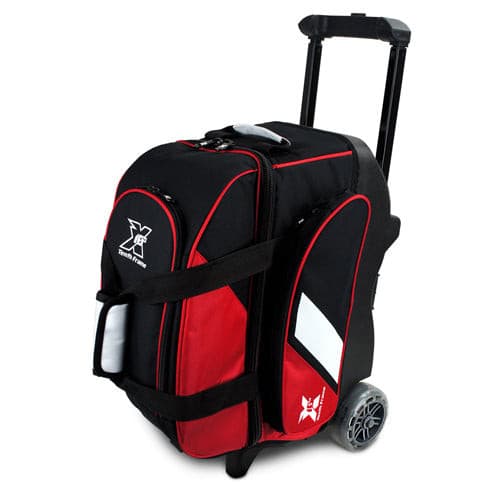 Tenth Frame Deluxe Double Roller Bowling Bag Red.