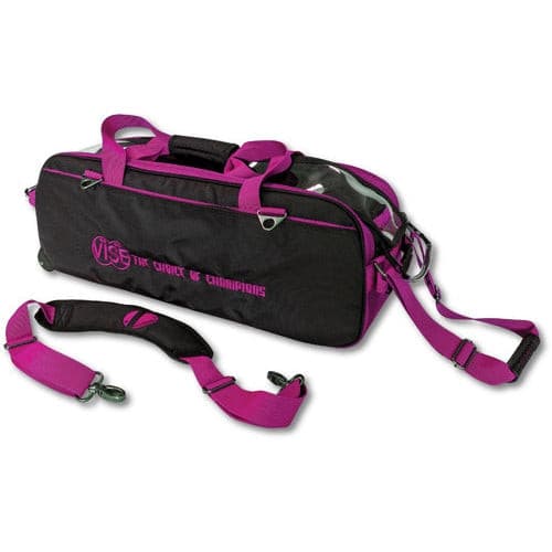 Vise 3 Ball Clear Top Roller/Tote Black/Pink.