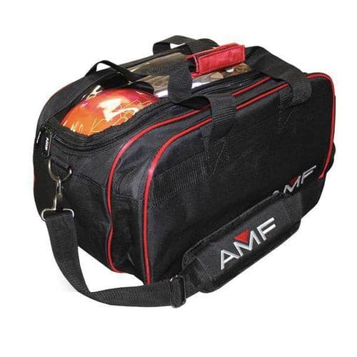 AMF Team Double Tote w/ Shoes Black Red Bowling Bag