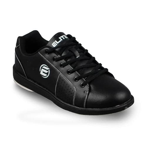 Elite Mens Classic Black Bowling Shoes Wide Width.