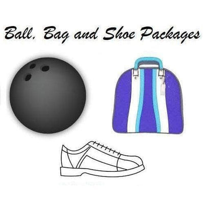 Brunswick Shark Glow Viz-A-Ball Bowling Ball, Bags & Shoe Packages
