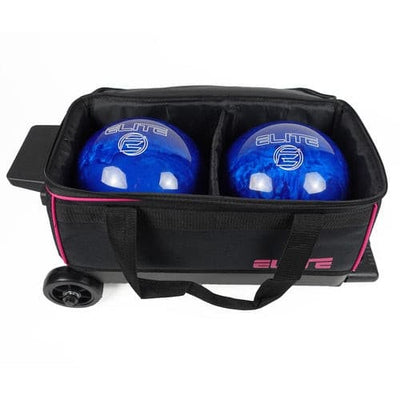 Elite Basic Double Roller Pink Bowling Bag.