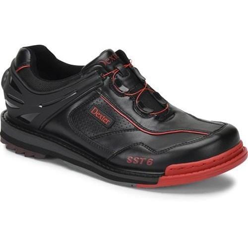 Dexter Mens SST 6 Hybrid BOA Black Red Right Hand Wide-BowlersParadise.com