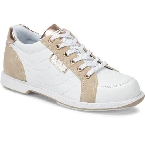Dexter Womens Groove IV White Rose Gold Bowling Shoes