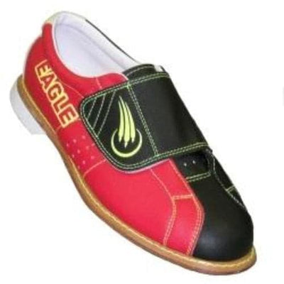 Eagle Men's Black/Red Hook and Loop Rental Bowling Shoes-Bowling Shoe
