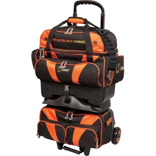 Shop Hammer Premium 4 Ball Roller Bowling Bag in Black/Orange Color at Bowlers Paradise