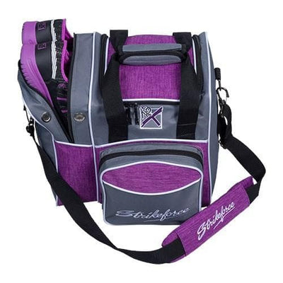 KR Flexx Single Tote Grey Purple Bowling Bag