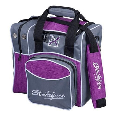 KR Flexx Single Tote Grey Purple Bowling Bag