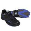 KR Strikeforce Mens Raptor Black Royal Right Hand Bowling Shoes With CMEVA outsole for a light and comfortable fit