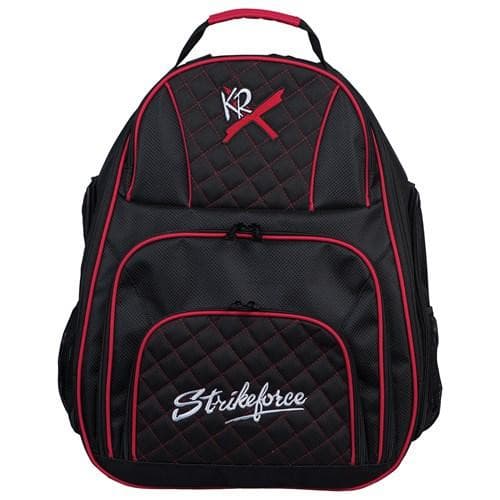 KR Strikeforce Royal Flush Deuce 2 Ball Backpack Black Red Bowling Bag
