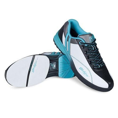 KR Strikeforce Womens Starr White/Black/Teal Right Hand Bowling Shoes-BowlersParadise.com