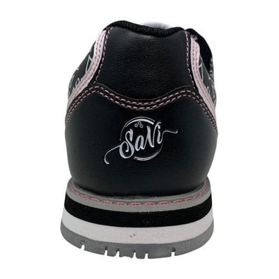 SaVi Women's Vienna Hearts Pink/Black/White Bowling Shoes.