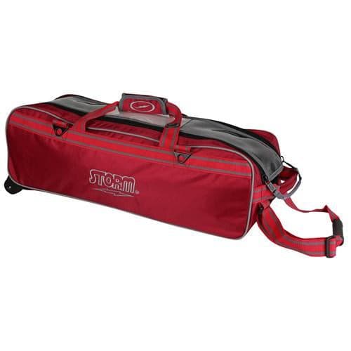 Storm 3 Ball Tournament Travel Roller Tote Red Bowling Bag