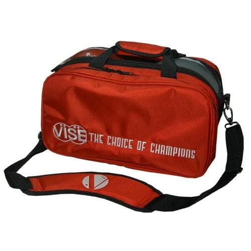 Vise 2 Ball Clear Top Tote Plus Red Bowling Bag