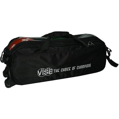 Vise 3 Ball Clear Top Tote Roller Black Bowling Bag