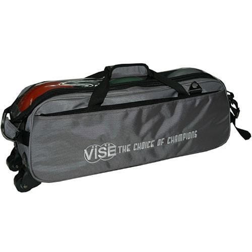 Vise 3 Ball Clear Top Tote Roller Grey Bowling Bag