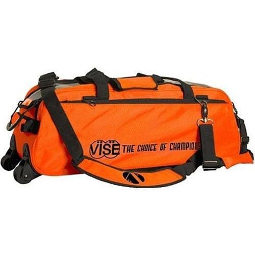 Vise 3 Ball Clear Top Tote Roller Orange Bowling Bag